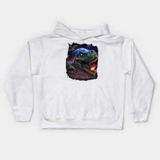 Dinosaurs in Space #2 Kids Hoodie